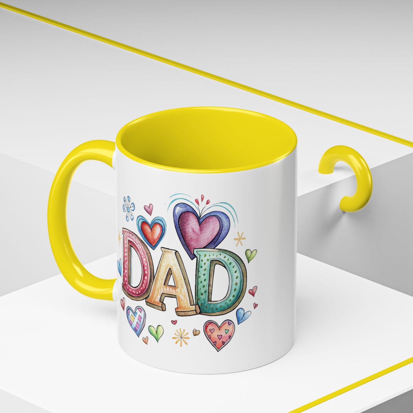 Father's Day Mug - Dad Hearts