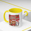 Christmas Mug - Green Text Red Banner Reindeer Bear Penguin