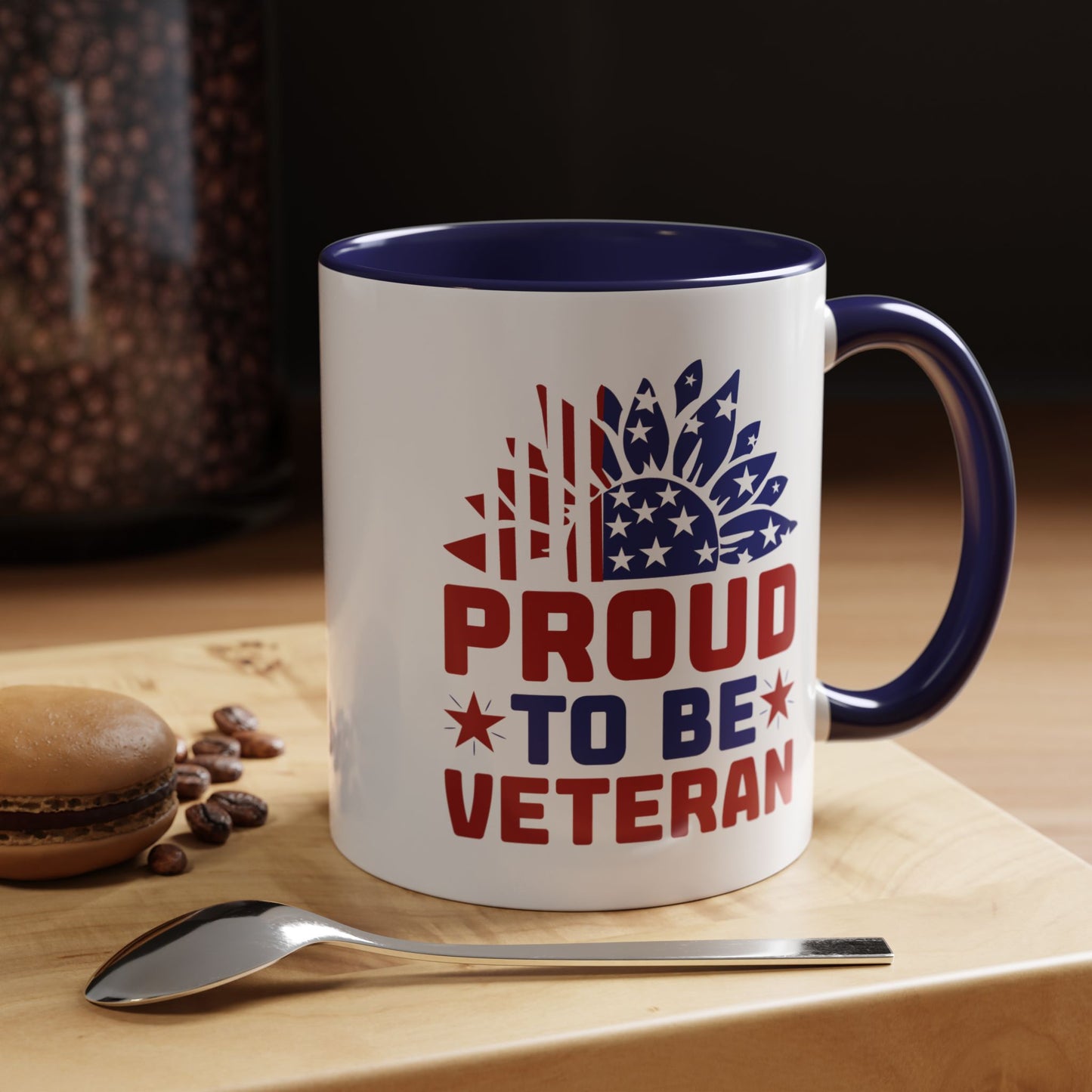 4th of July Mug - Proud to Be a Veteran Sunflower