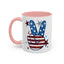 4th of July Mug - America Peace Sign