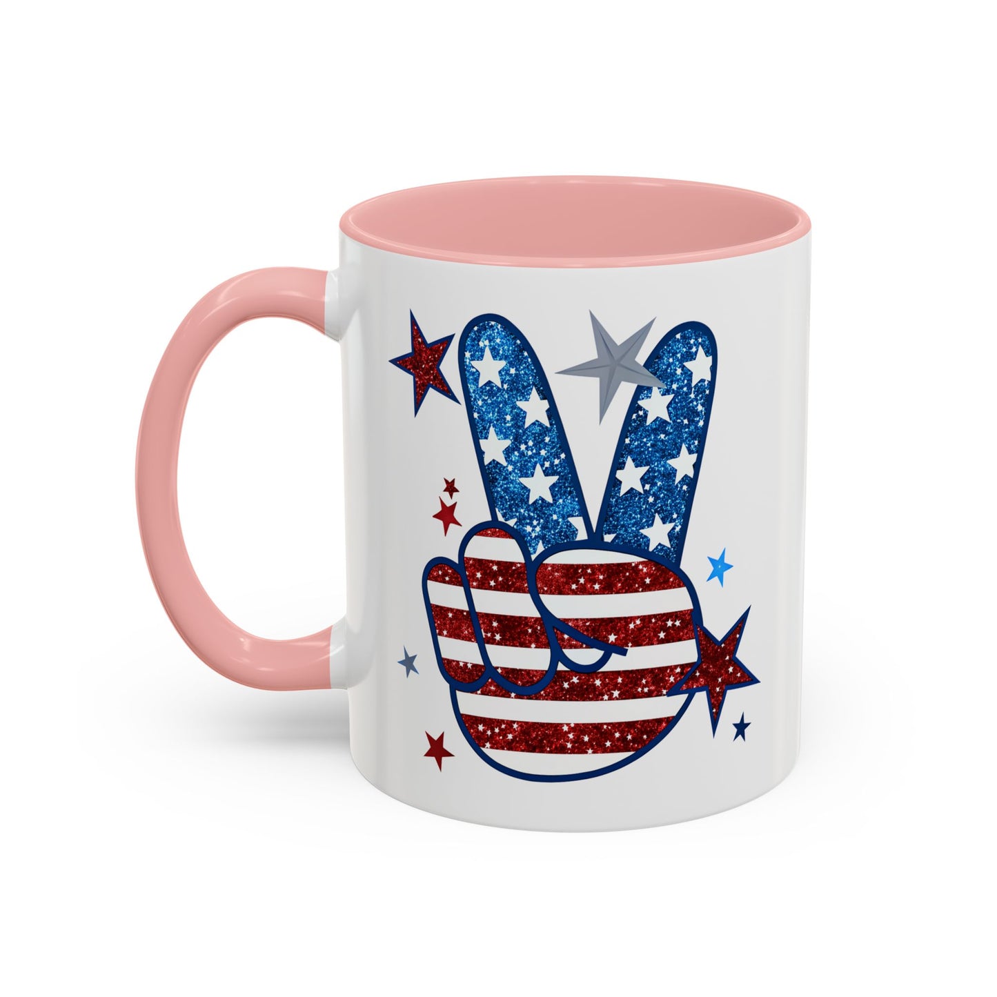4th of July Mug - America Peace Sign