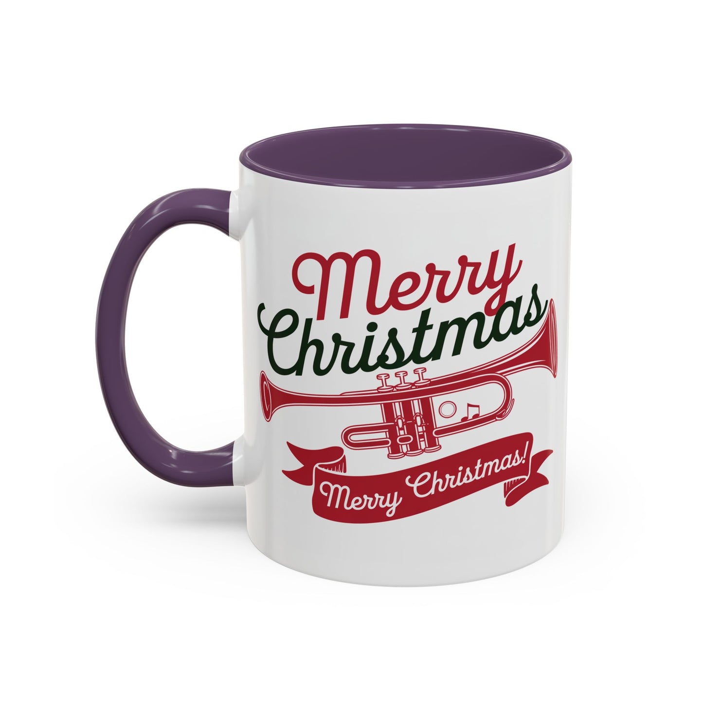 Christmas Mug - Red & Green Text Trumpet