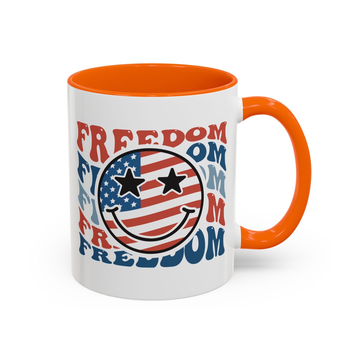 4th of July Mug - Freedom Smiley Face