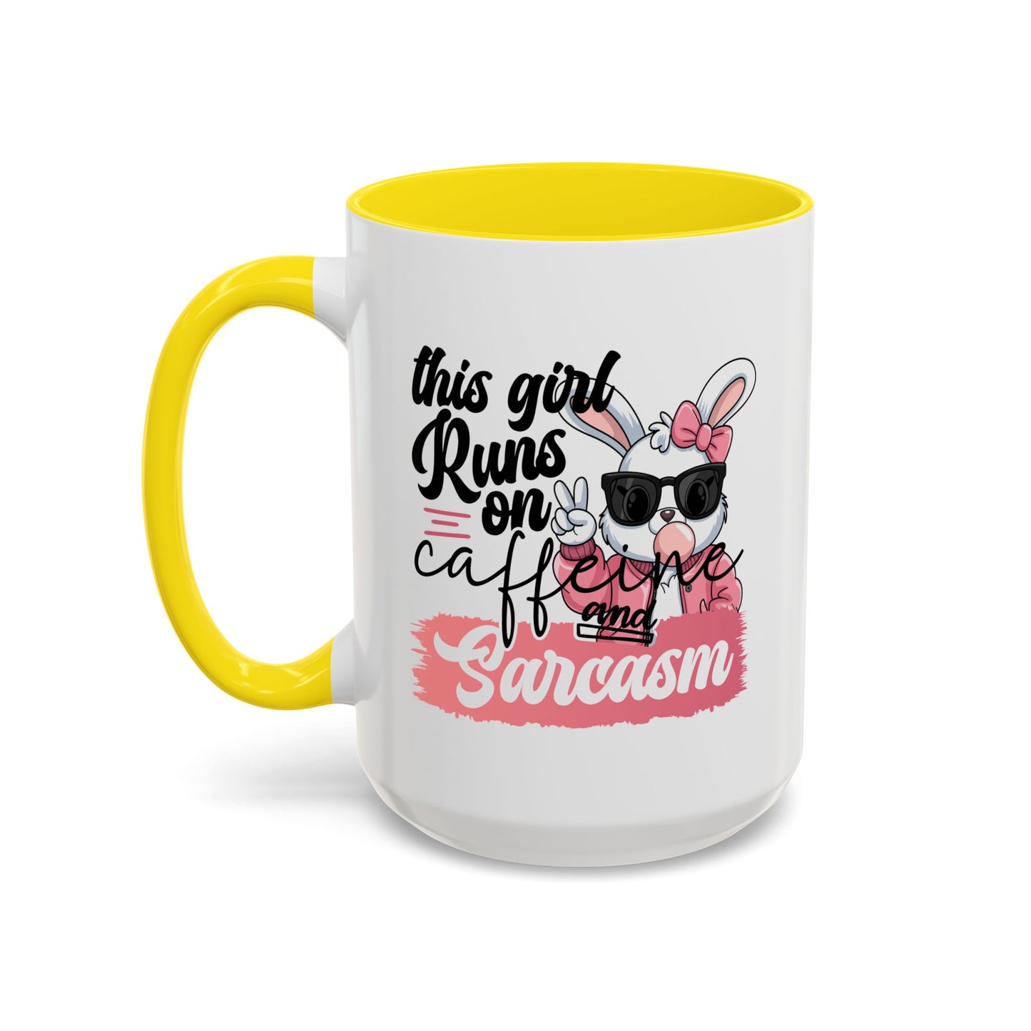 Humor Mug - This Girl Runs on Caffeine & Sarcasm