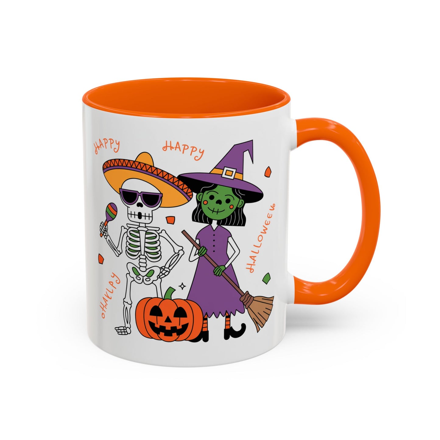 Halloween Mug - Skeleton & Witch