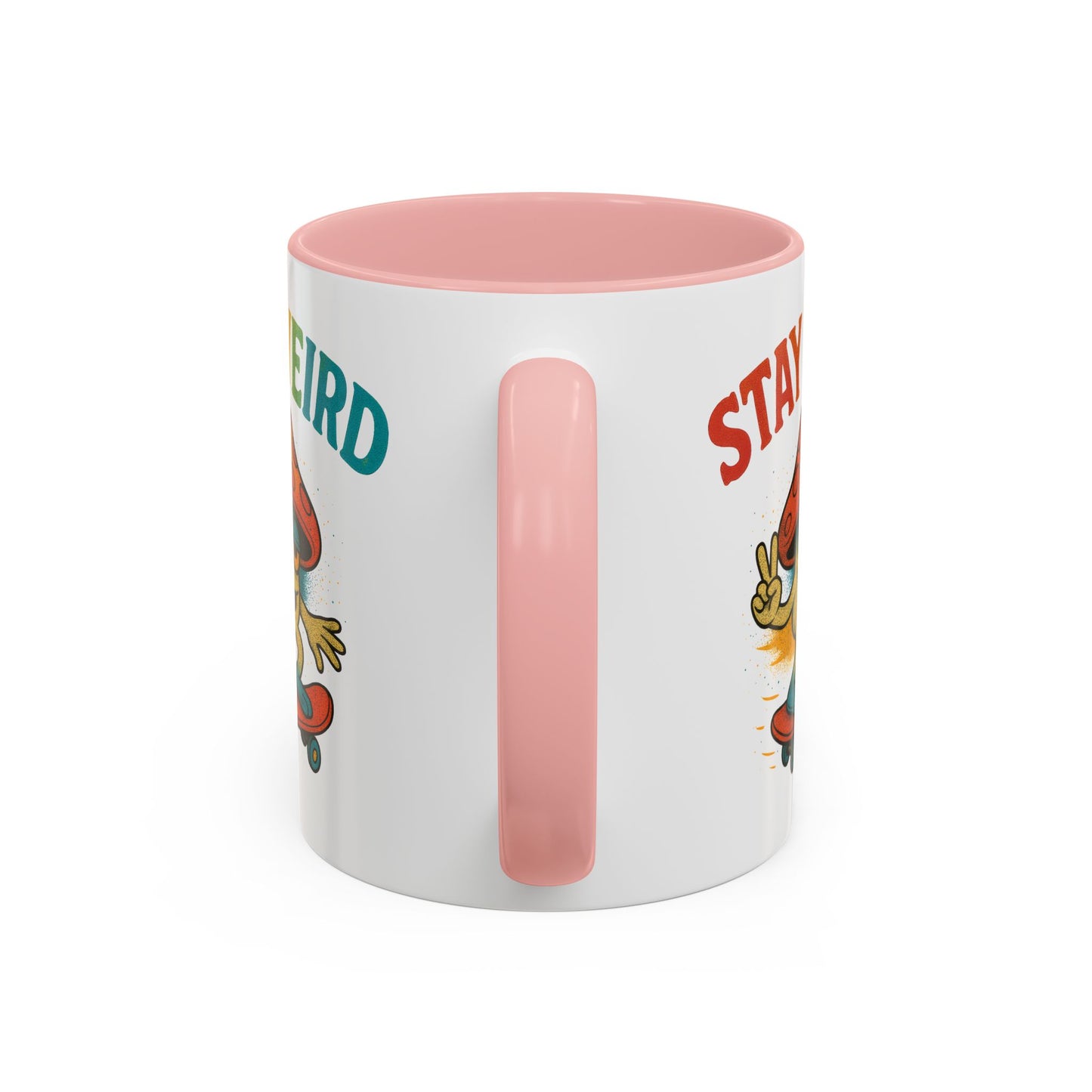 Humor Mug - Stay Weird Mushroom Skateboard