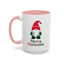 Christmas Mug - Merry Christmas Green & Red Text Gnome Candy Cane