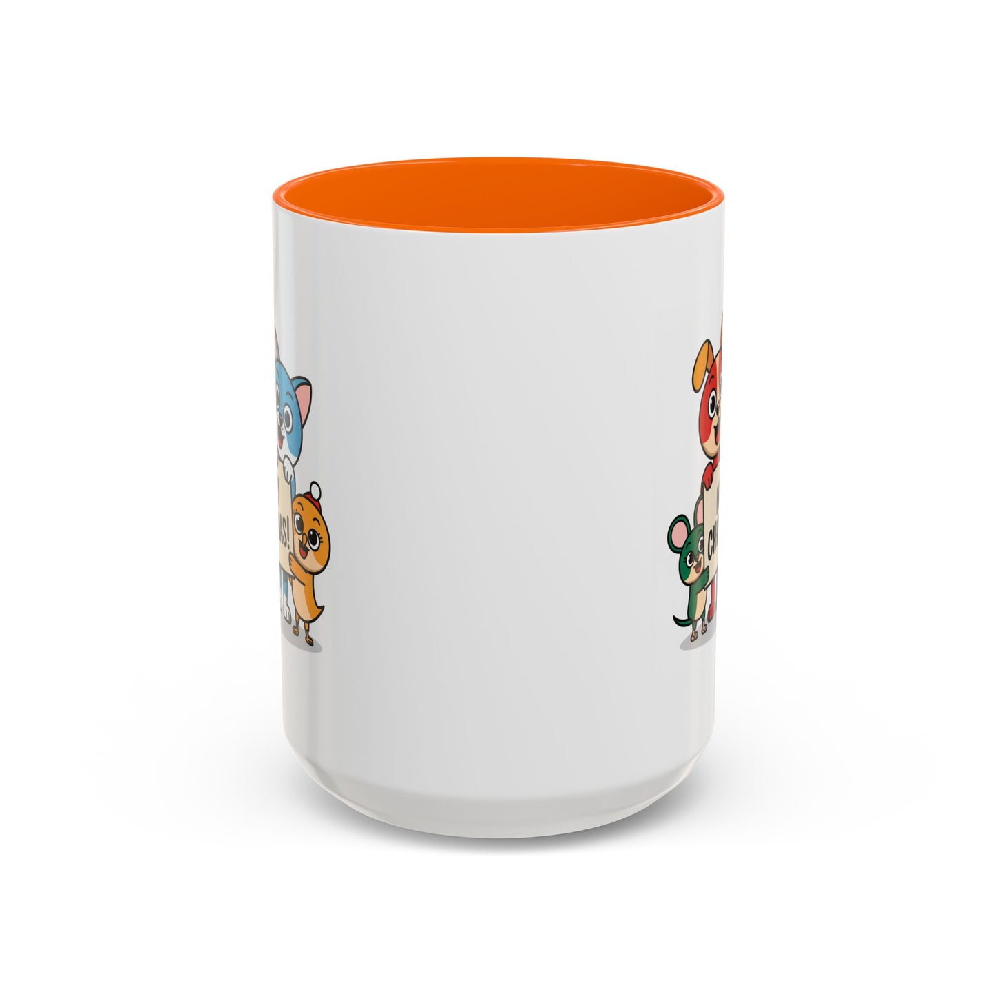 Christmas Mug - Merry Christmas Black Text Mouse Dog Cat Bird