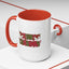 Christmas Mug - Merry Christmas Red & Green Text Hats Candy Canes