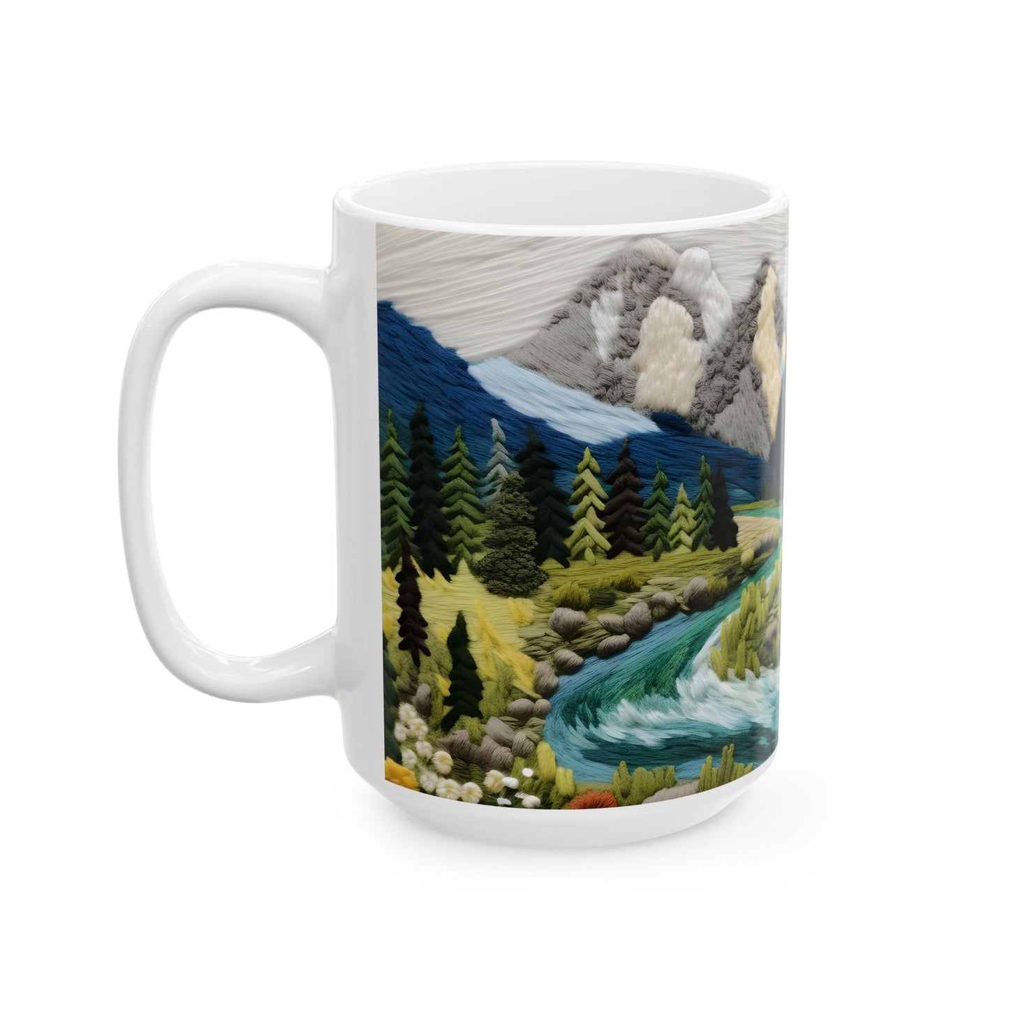 Artistic Mug - Felted Mountains