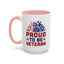 4th of July Mug - Proud to Be a Veteran Sunflower