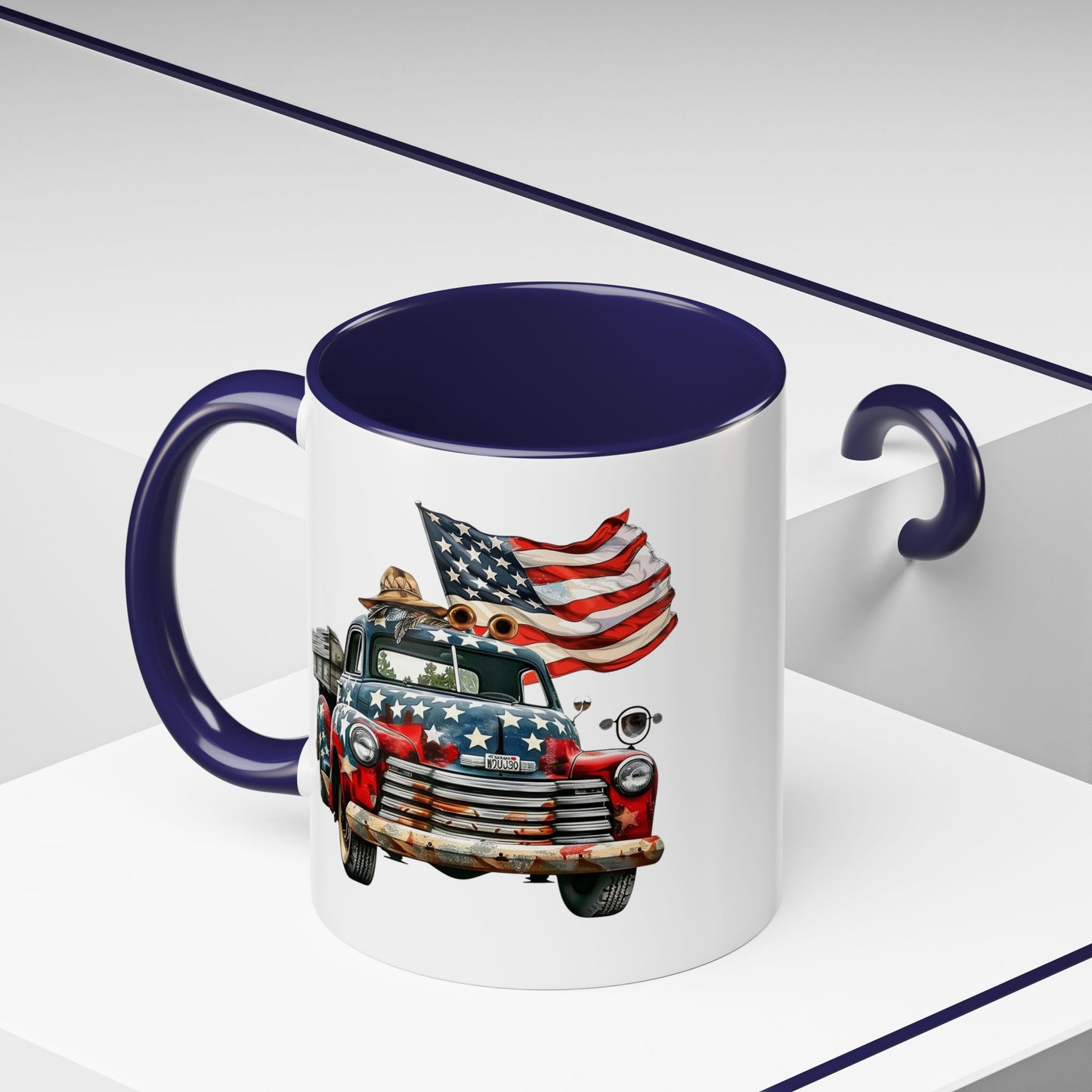 4th of July - Old Truck & Flag