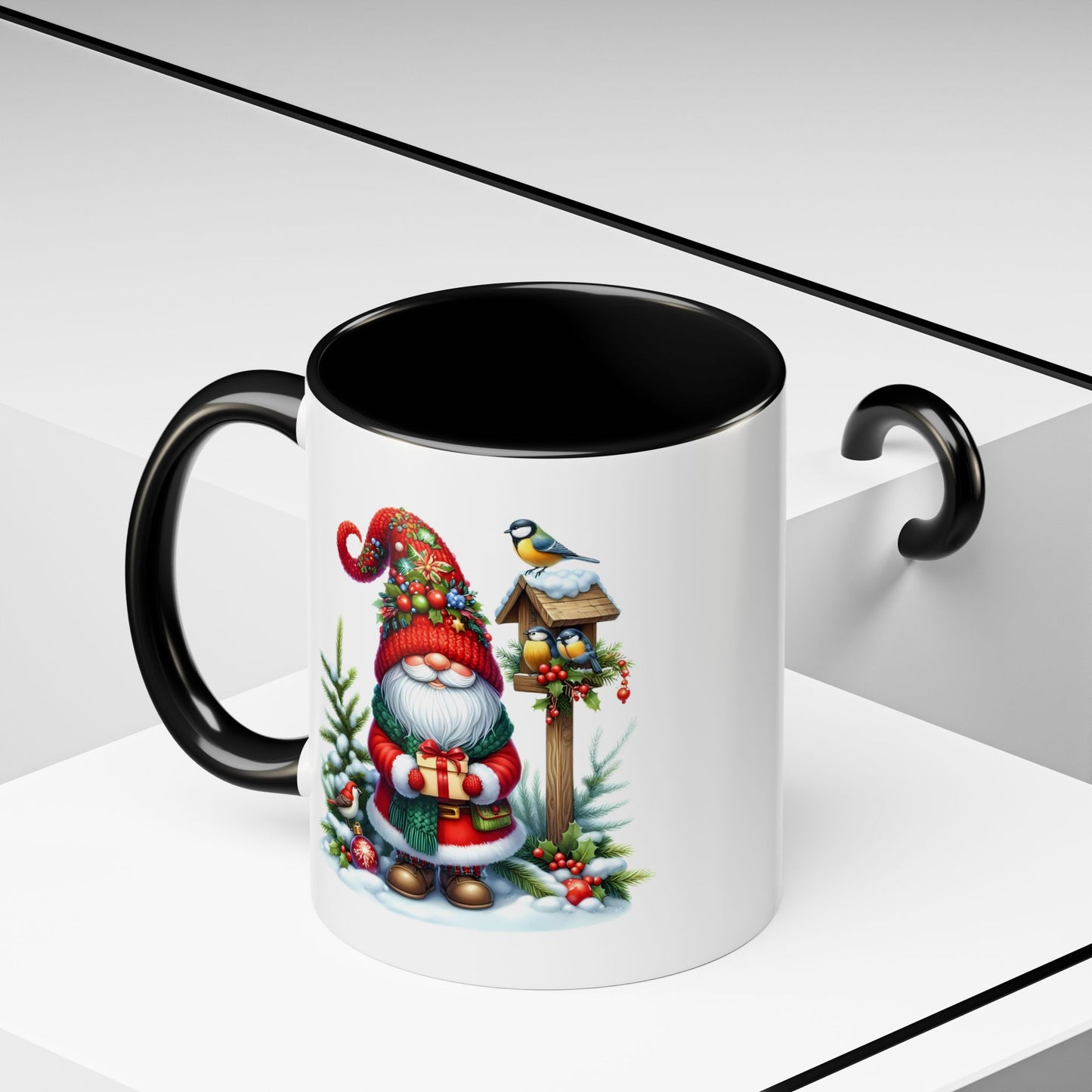 Christmas Mug - Gnome and Birds