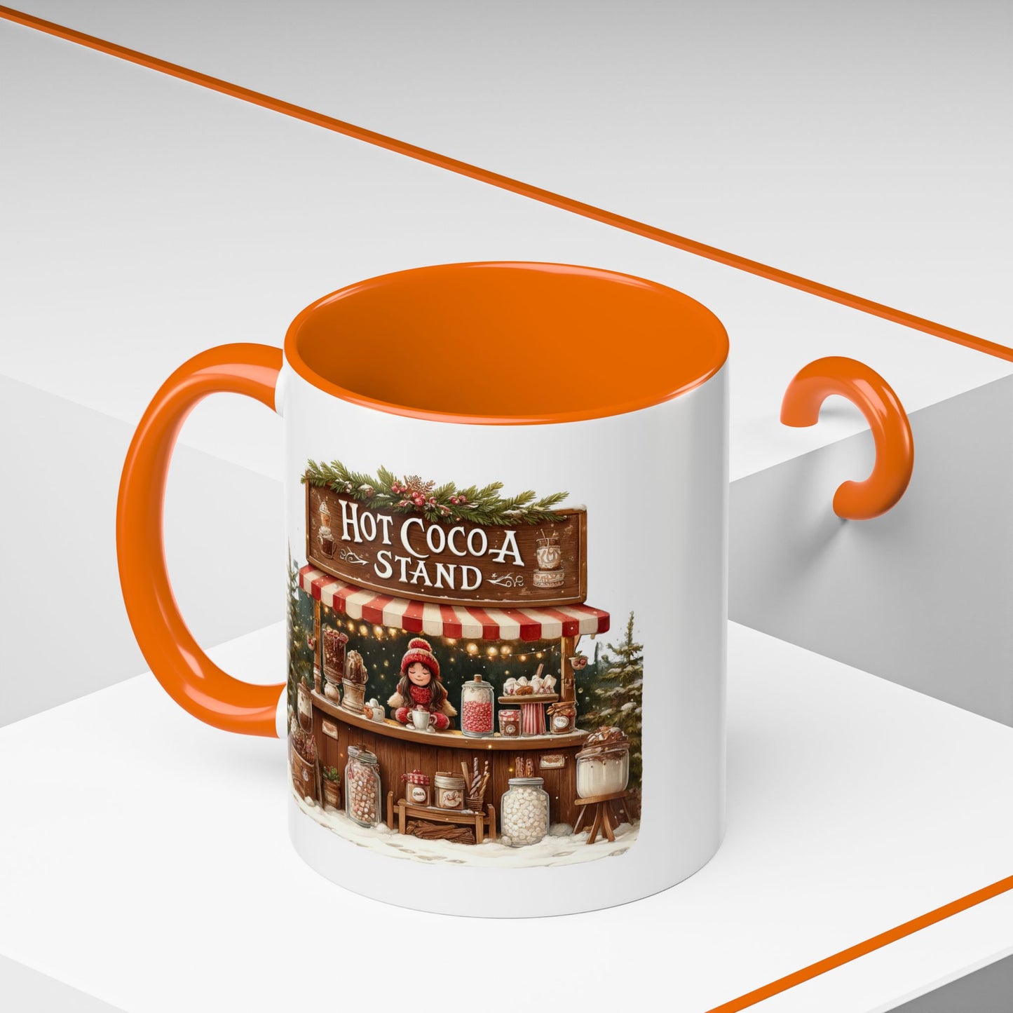 Christmas Mug - Hot Cocoa Stand White Text