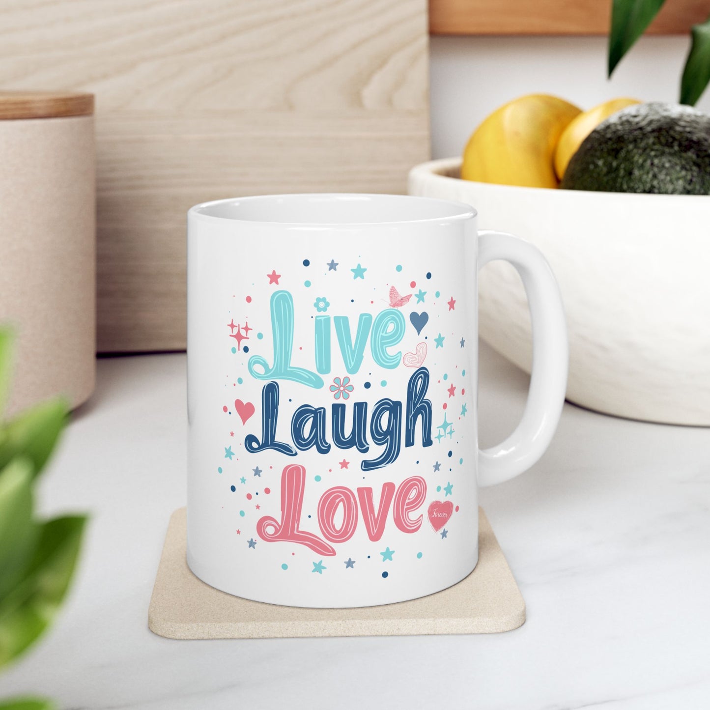 Wellness Mug - Live Laugh Love Forever Pastel