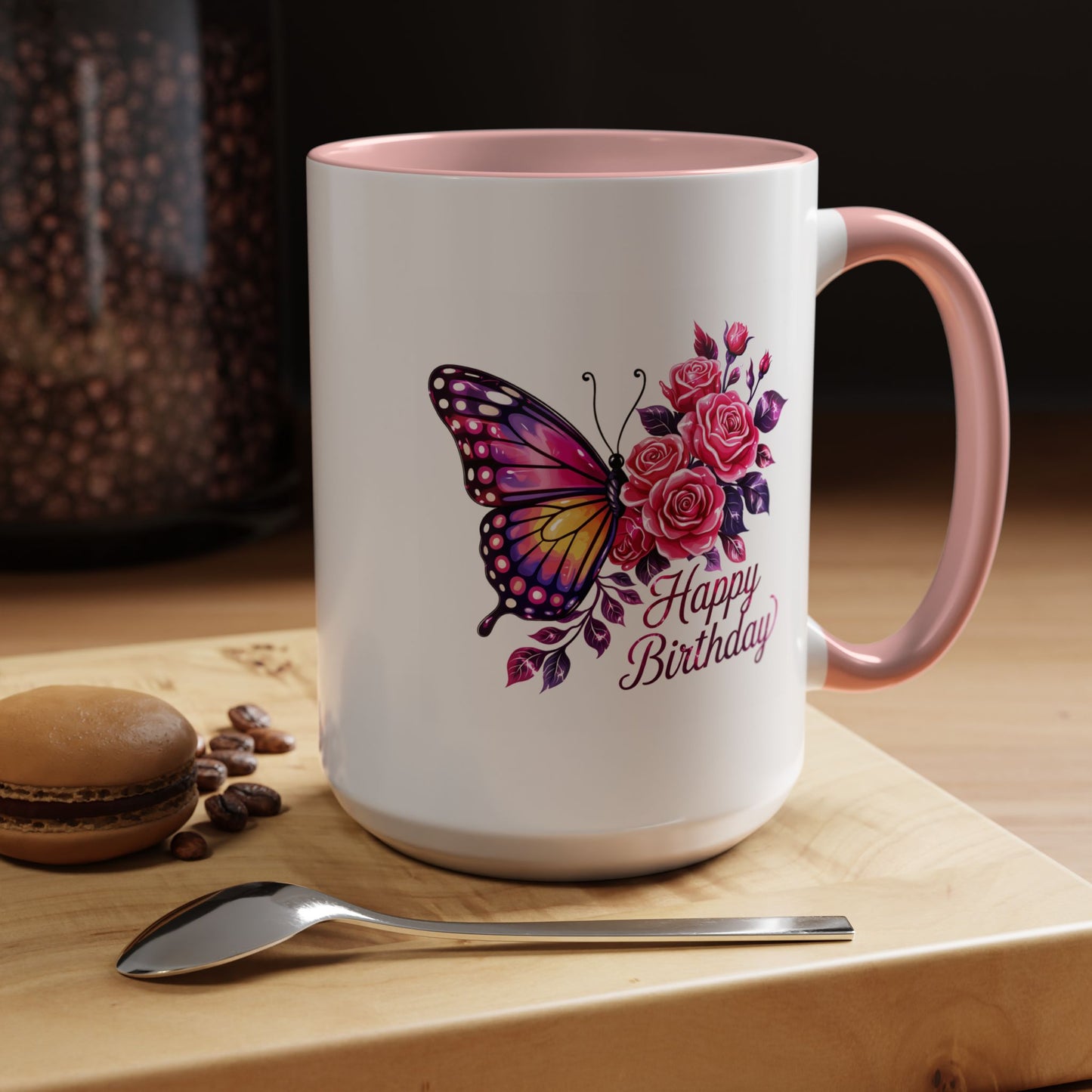 Birthday Mug - Butterfly Flowers