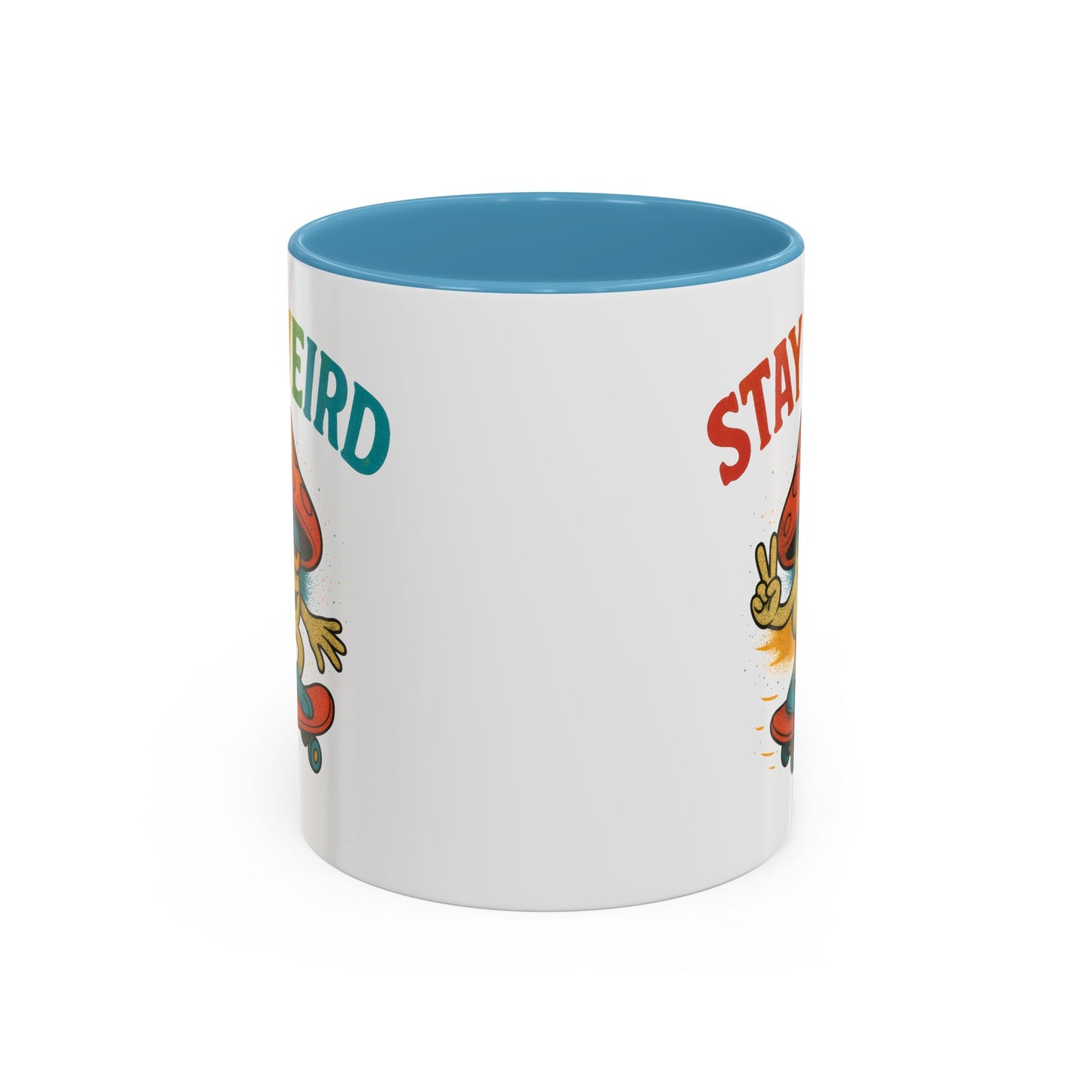 Humor Mug - Stay Weird Mushroom Skateboard