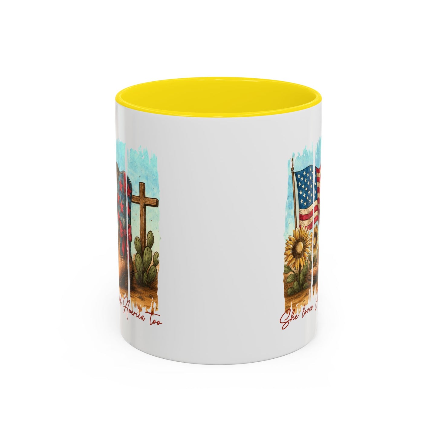 4th of July Mug - She Loves Jesus & America Too Boots
