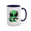 Adult Mug - Green Alien Fuck You Human