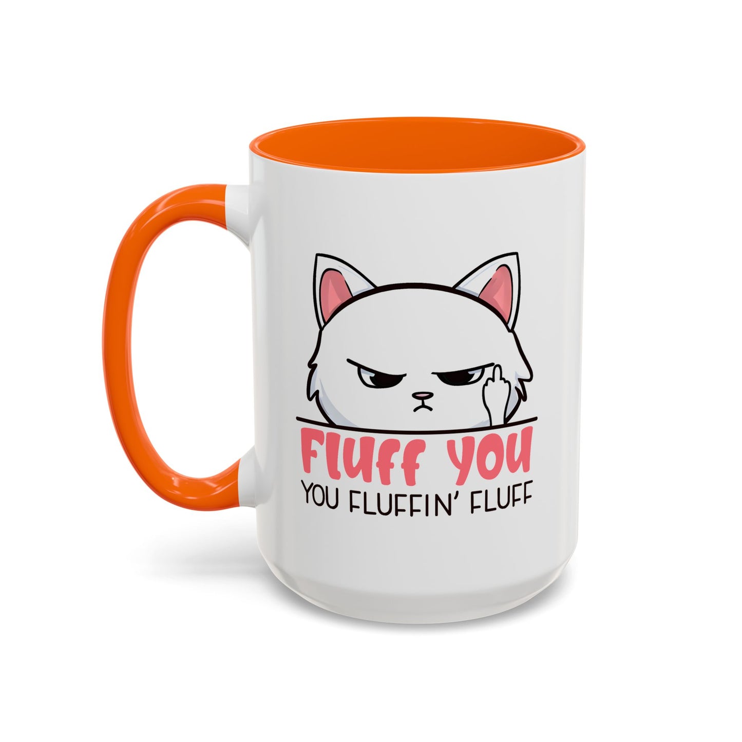 Adult Mug - Fluff You White Cat