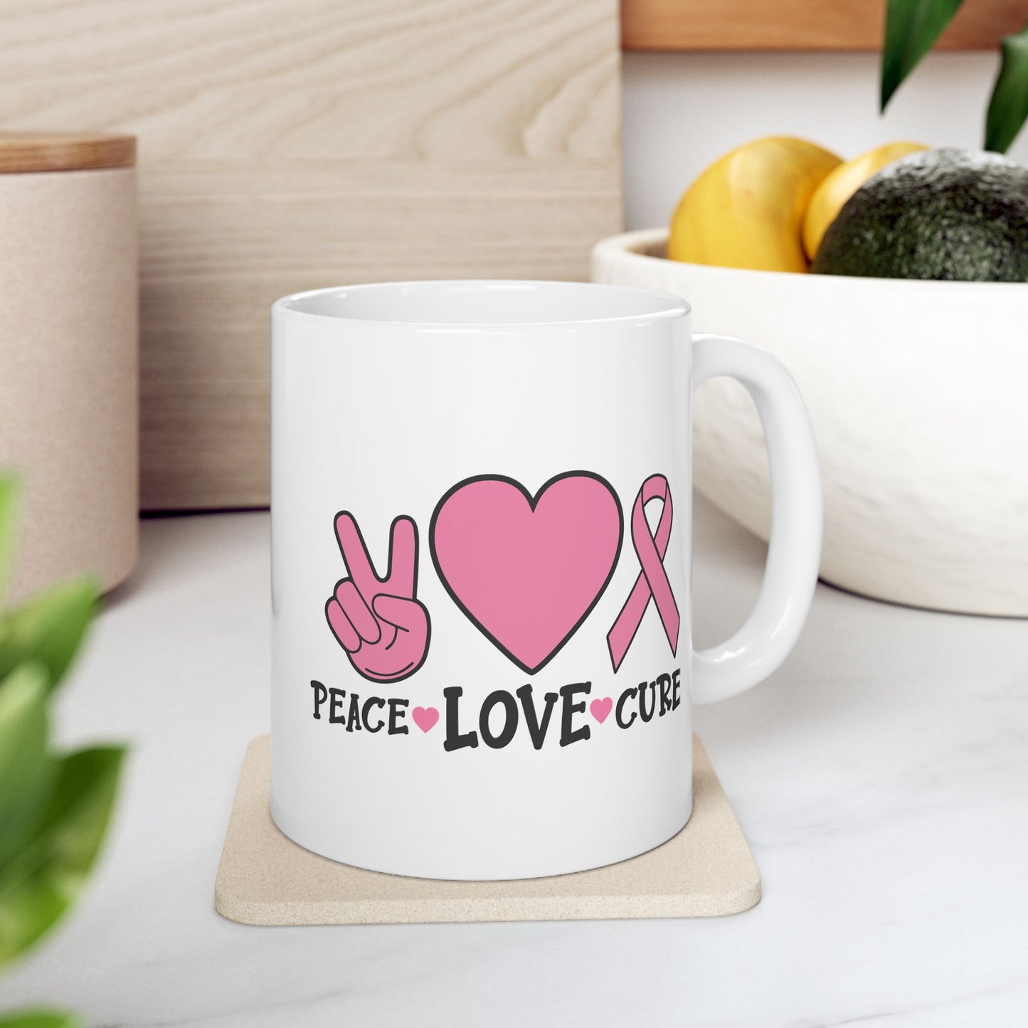Support Mug - Peace Love Cure