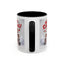 Christmas Mug - Merry Christmas Red Text Puppy Green & Red Top