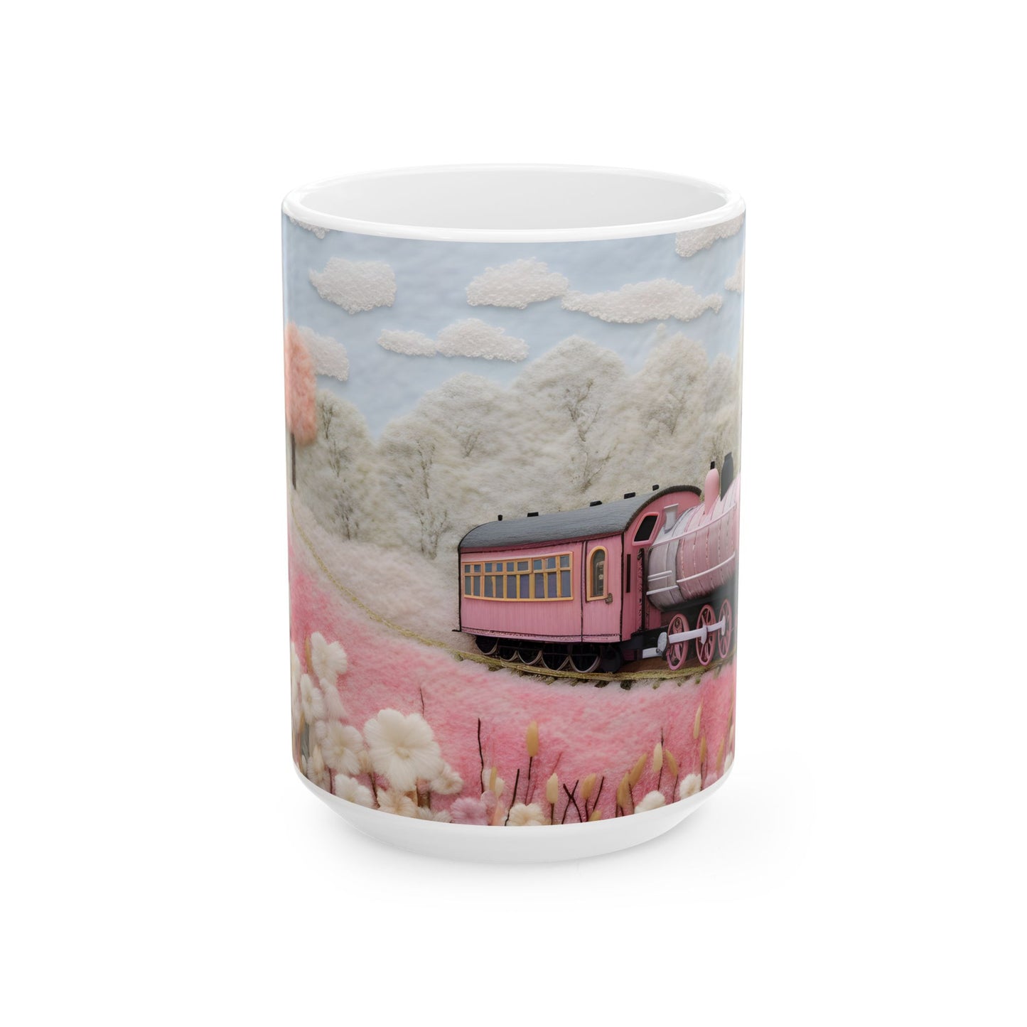 Artistic Mug - Felted Train 2
