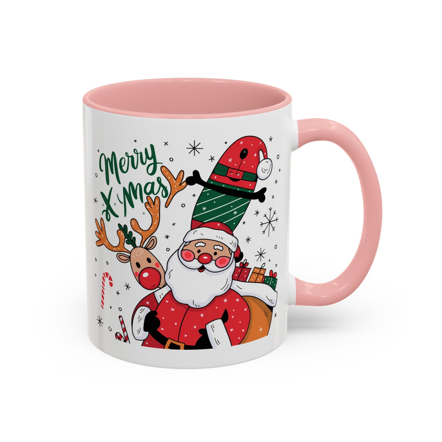 Christmas Mug - Merry Xmas Santa Reindeer