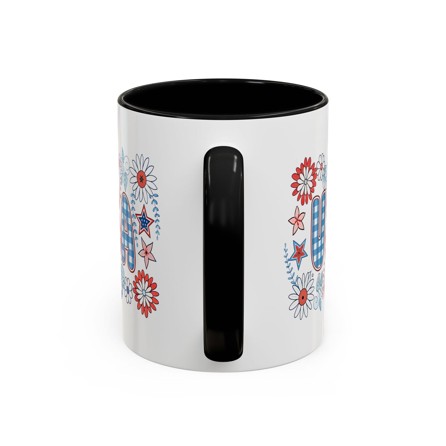 4th of July Mug - USA Preppy Floral