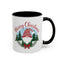 Christmas Mug - Merry Christmas Red Text Gnome Bow Tree
