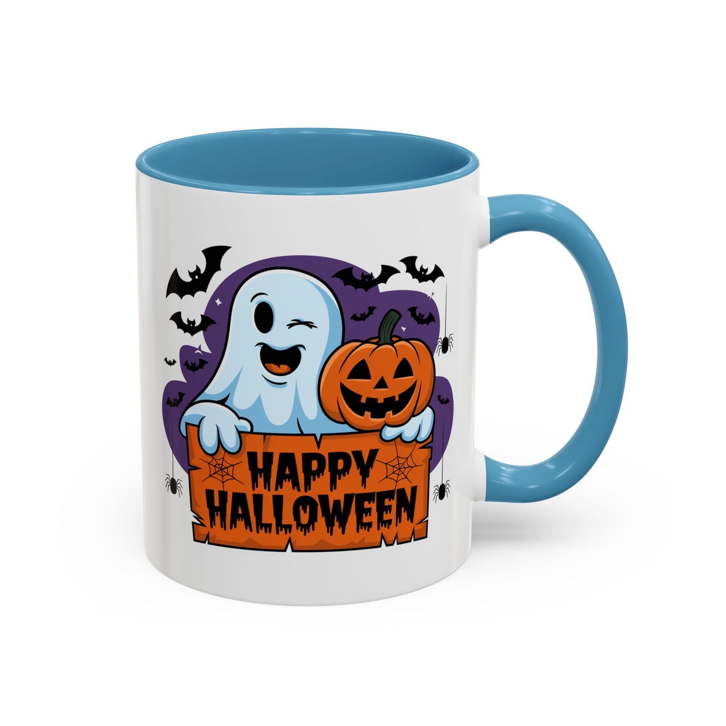 Halloween Mug - Winking Ghost With Pumpkin