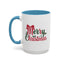 Christmas Mug - Merry Christmas Red & Green Text Bow