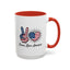 4th of July Mug - Peace Love America
