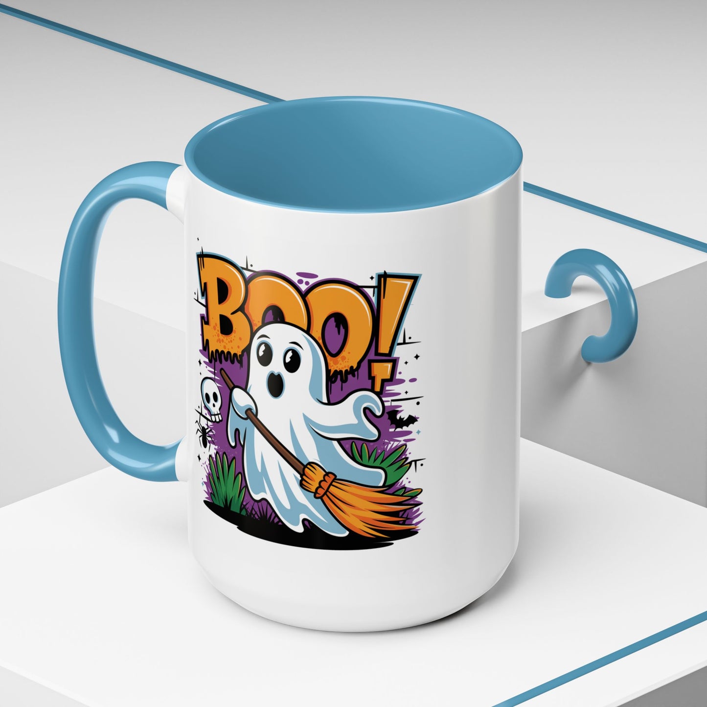 Halloween Mug - Boo! Flying Ghost With Broom