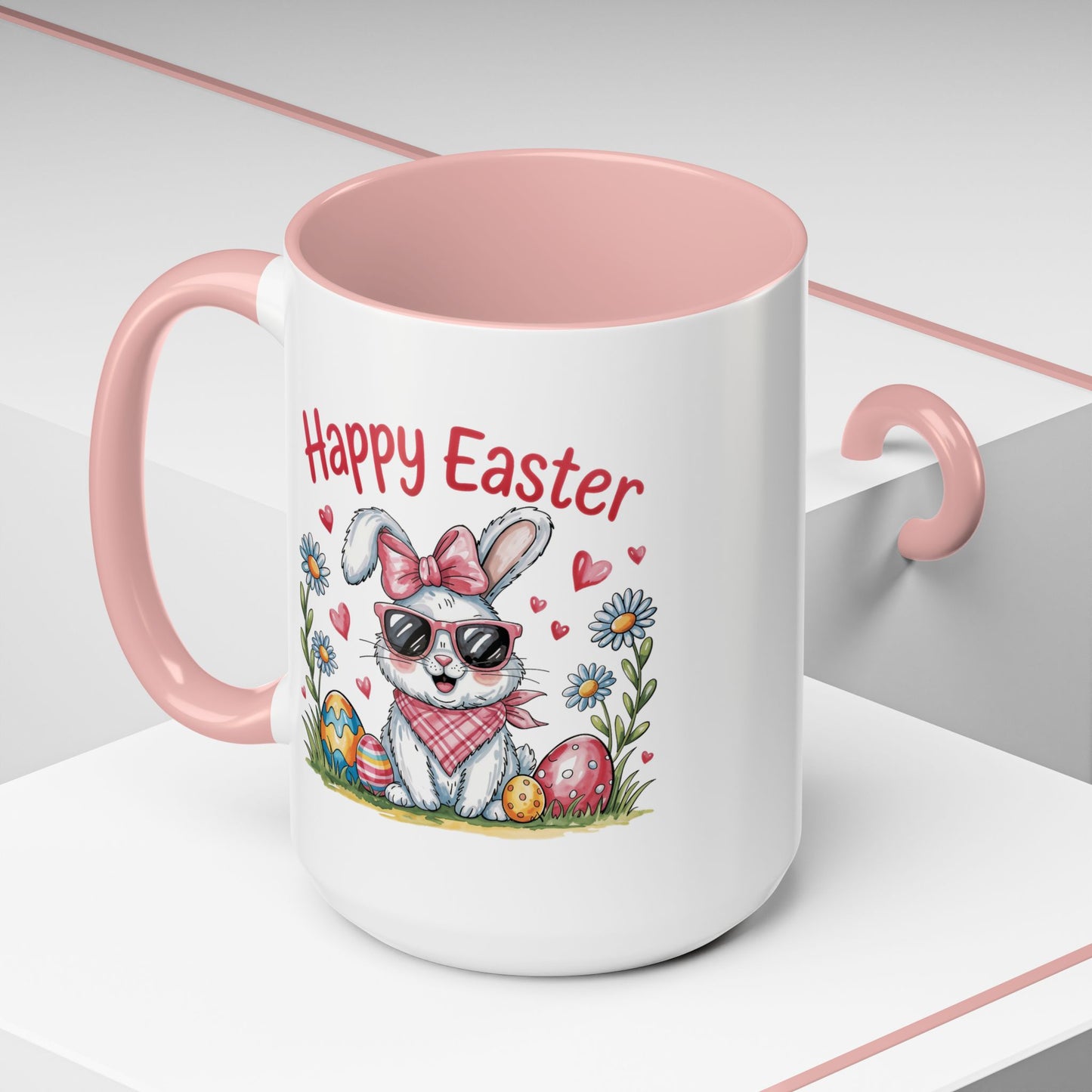 Easter Mug - Happy Easter Cool Bunny