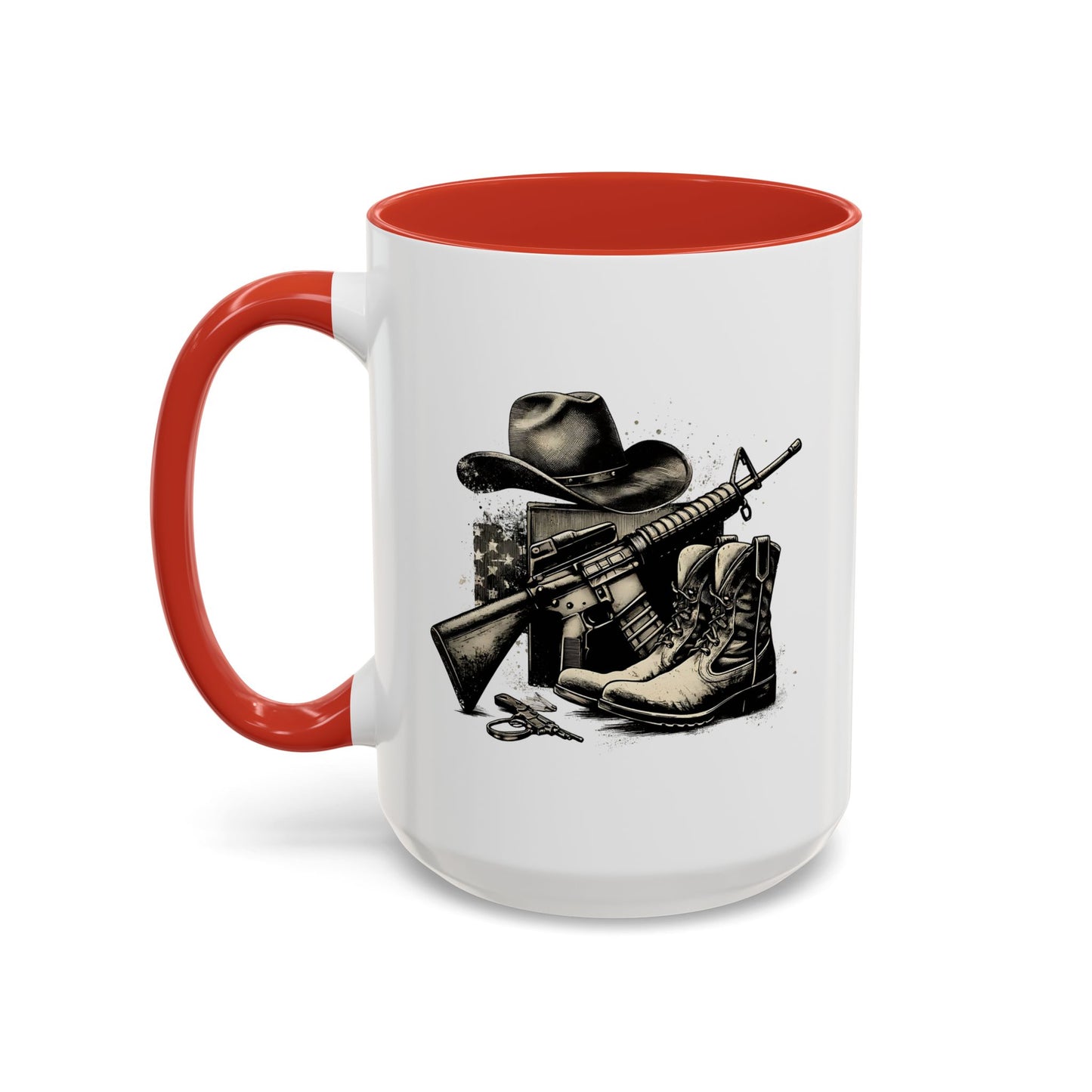 4th of July Mug - Soldier Hat Boots Gun