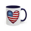 4th of July Mug - Heart American Flag