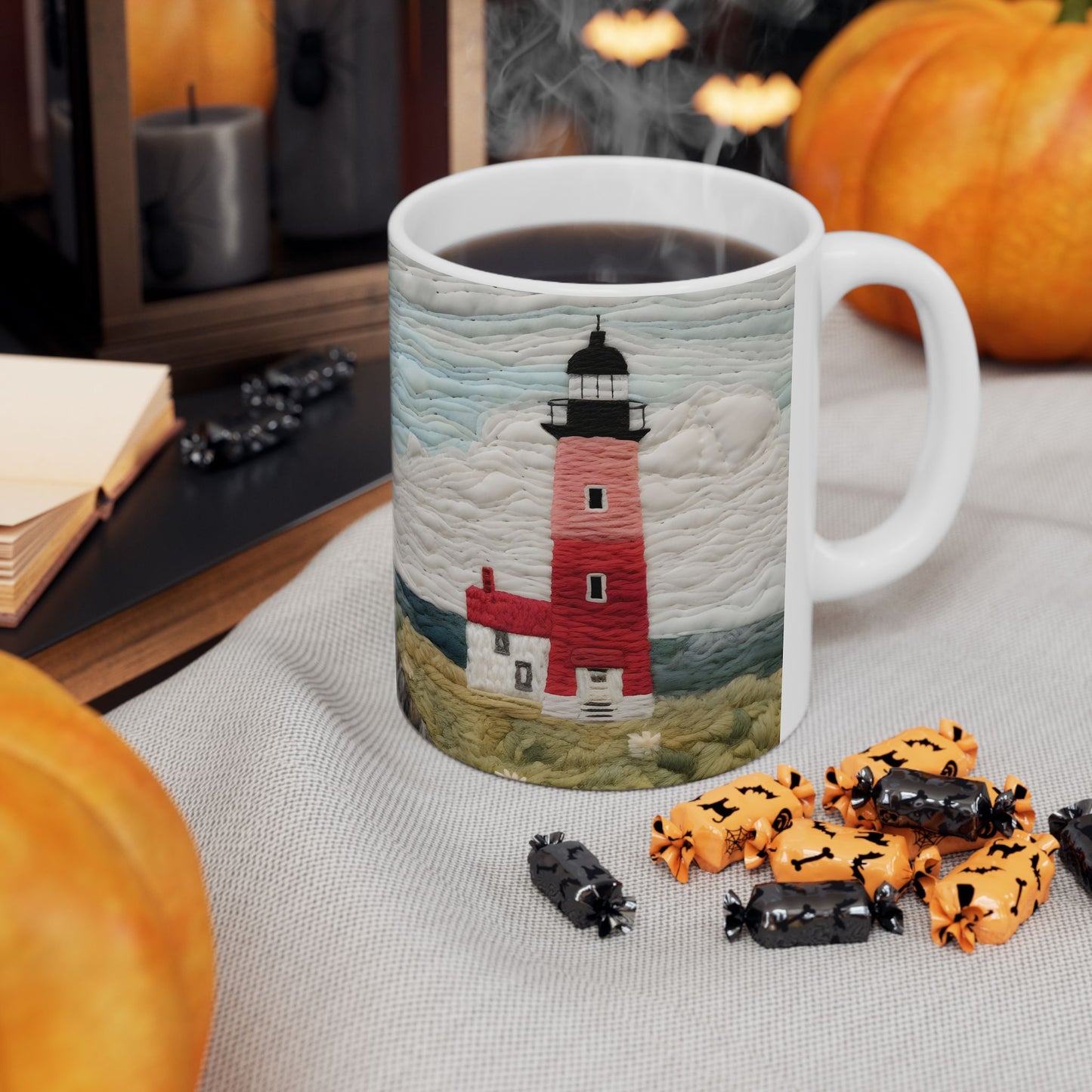 Artistic Mug - Felted Lighthouse 5