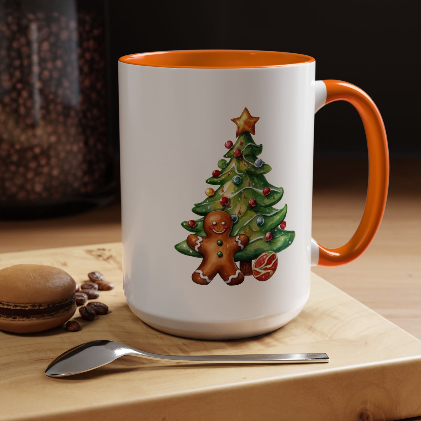 Christmas Mug - Gingerbread Man and Tree