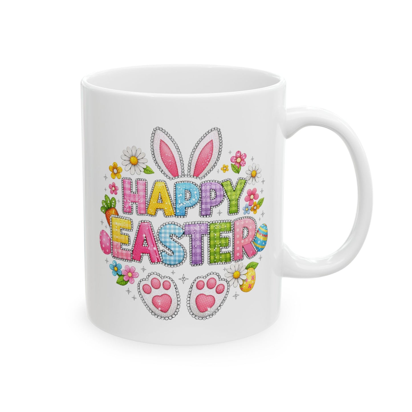 Easter Mug - Happy Easter Rhinestone