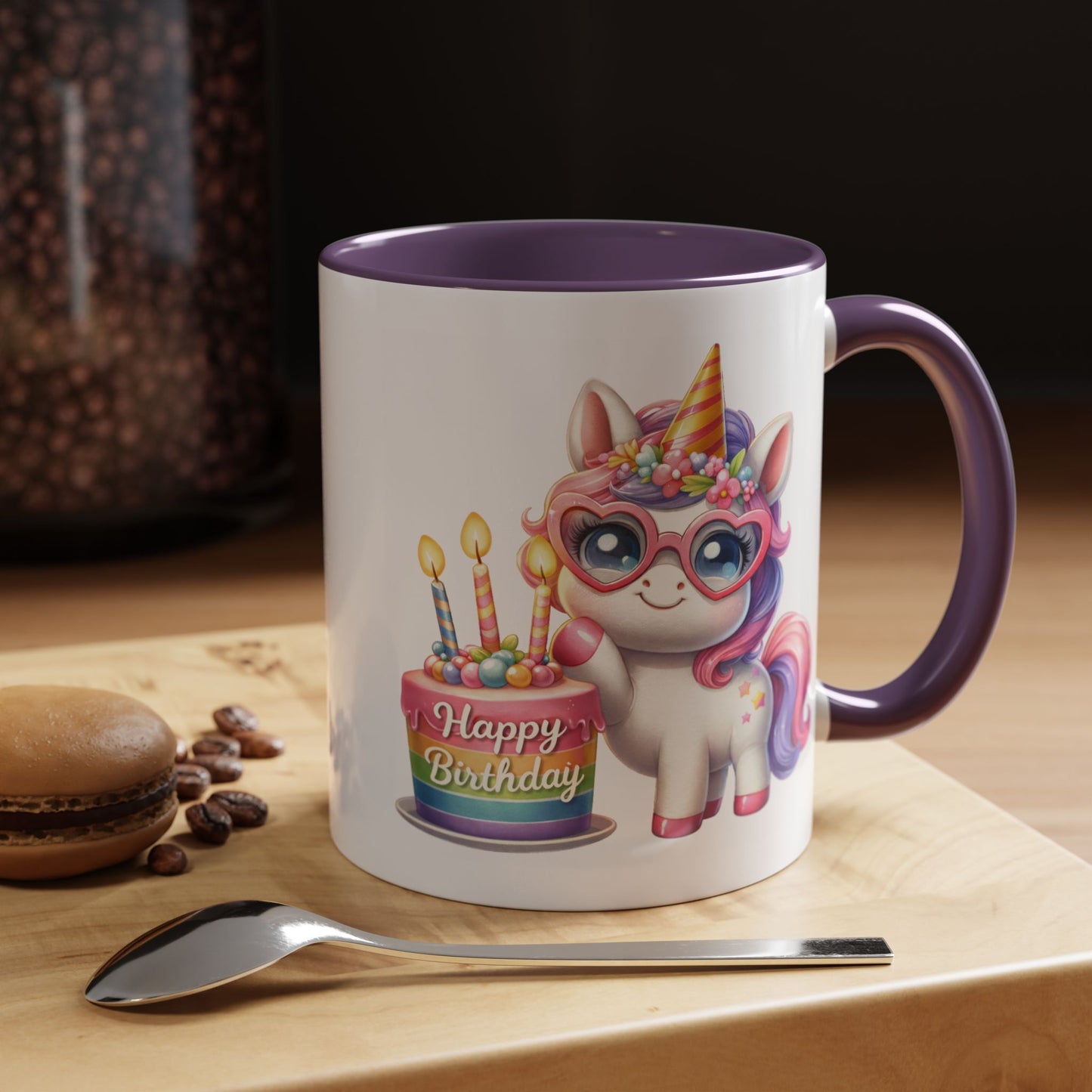 Birthday Mug - Unicorn Candles