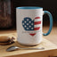 4th of July Mug - God Bless America Flag Heart