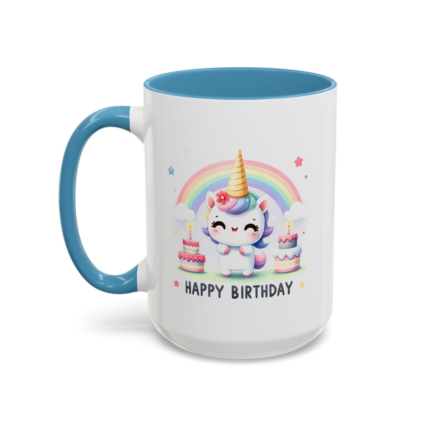 Birthday Mug -  Unicorn With Cakes