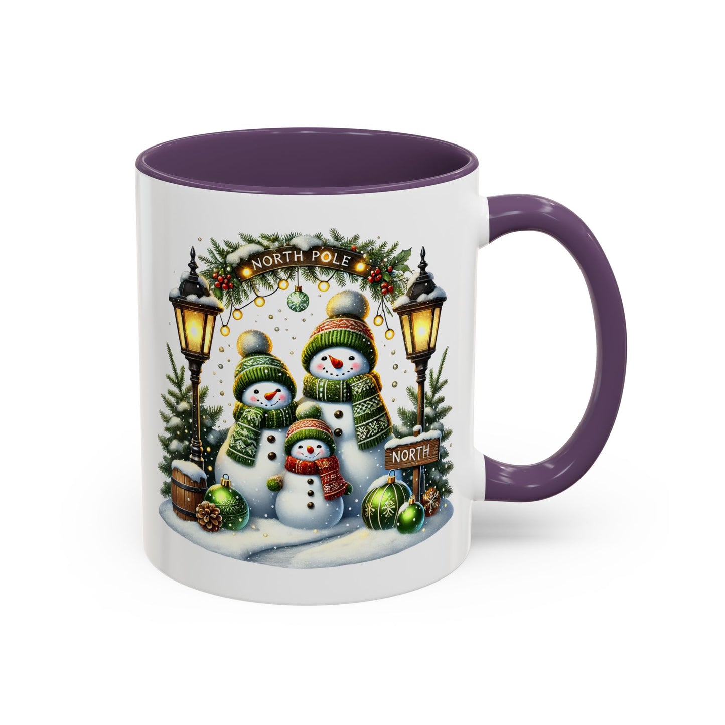 Christmas Mug - Green Snowman Family