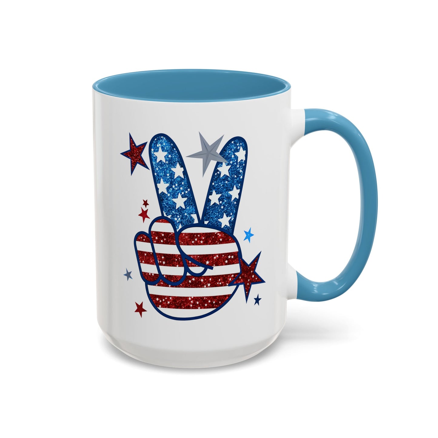 4th of July Mug - America Peace Sign