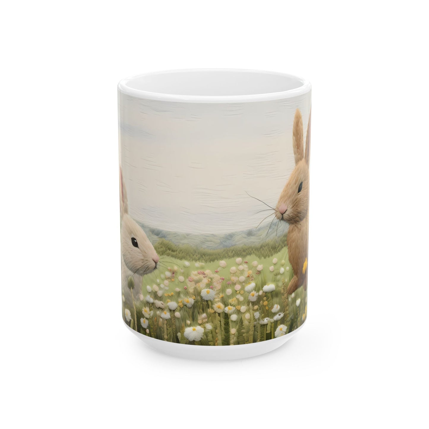 Artistic Mug - Felted Bunnies 2