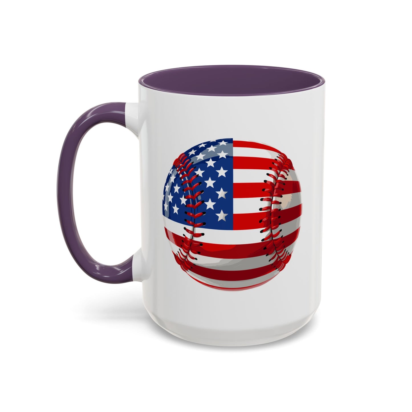 4th of July Mug - Baseball American Flag