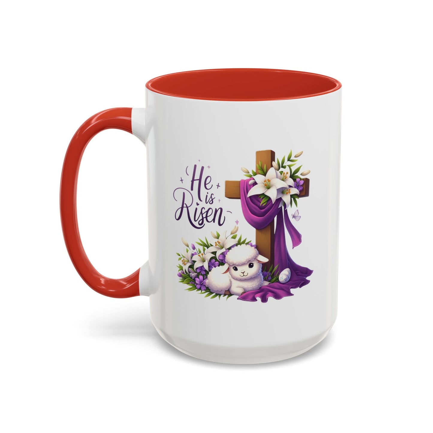 Easter Mug - He Is Risen Cross