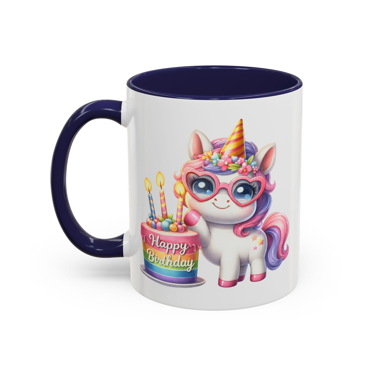 Birthday Mug - Unicorn Candles