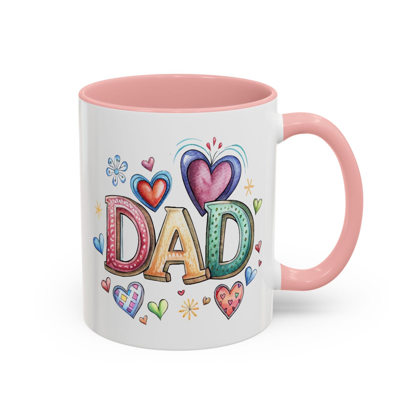 Father's Day Mug - Dad Hearts